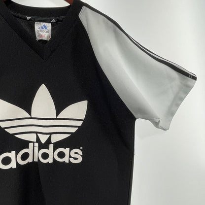 【中古品】【メンズ】 ADIDAS アディダス 90S ヴィンテージ ゲームシャツ Tシャツ 148-260818-nm-80-tei サイズ：M カラー：ブラック/ホワイト 万代Net店