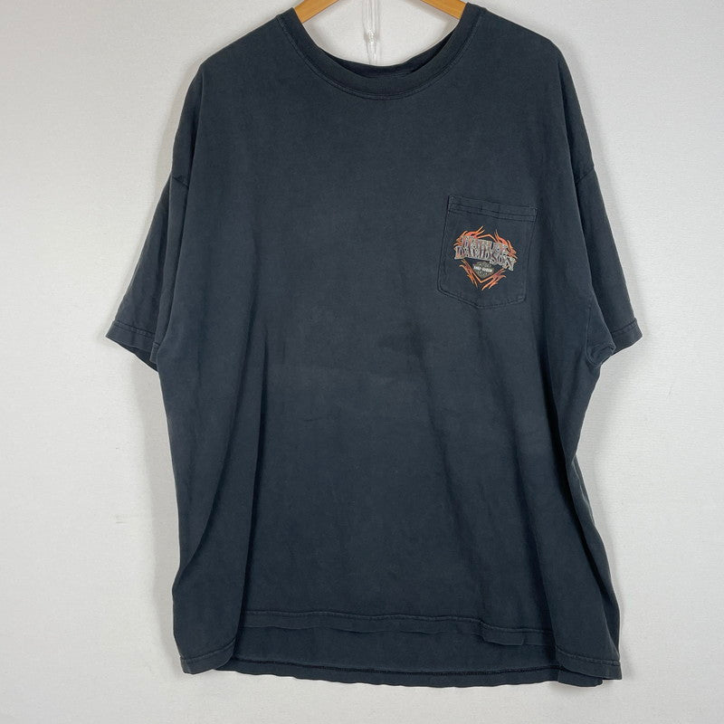 【中古品】【メンズ】 HARLEY-DAVIDSON ハーレー ダビットソン 00's USA製 POCKET TEE 2000年代 アメリカ製 ポケット Ｔシャツ 半袖 トップス 145-260630-sa-11-tei サイズ：2XL カラー：グレー 万代Net店