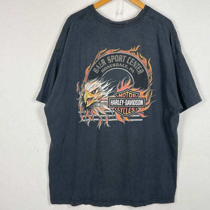 【中古品】【メンズ】 HARLEY-DAVIDSON ハーレー ダビットソン 00's USA製 POCKET TEE 2000年代 アメリカ製 ポケット Ｔシャツ 半袖 トップス 145-260630-sa-11-tei サイズ：2XL カラー：グレー 万代Net店