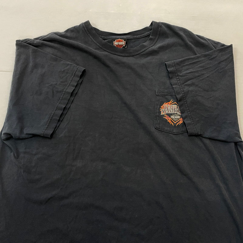 【中古品】【メンズ】 HARLEY-DAVIDSON ハーレー ダビットソン 00's USA製 POCKET TEE 2000年代 アメリカ製 ポケット Ｔシャツ 半袖 トップス 145-260630-sa-11-tei サイズ：2XL カラー：グレー 万代Net店