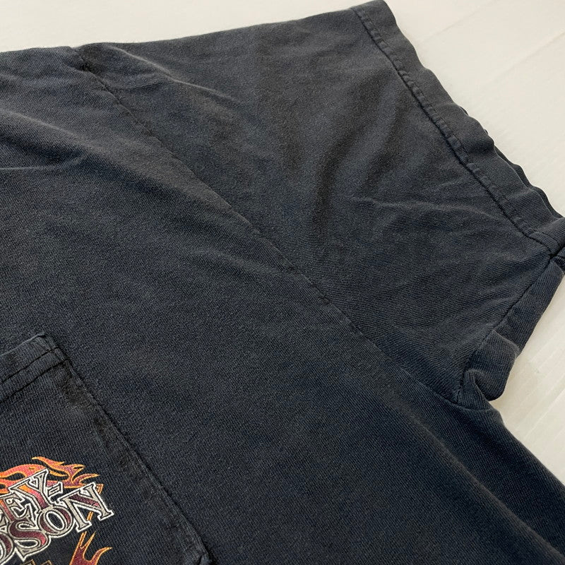 【中古品】【メンズ】 HARLEY-DAVIDSON ハーレー ダビットソン 00's USA製 POCKET TEE 2000年代 アメリカ製 ポケット Ｔシャツ 半袖 トップス 145-260630-sa-11-tei サイズ：2XL カラー：グレー 万代Net店