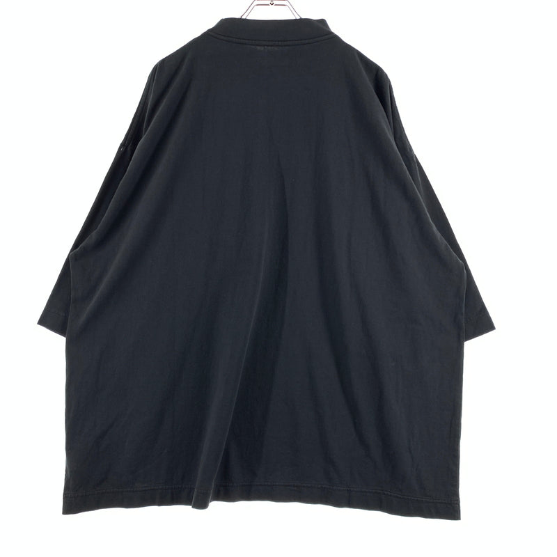 【中古品】【メンズ】 YEEZY イージー × GAP ギャップ 別注 コラボ SMALL LOGO 3/4 SLEEVE T-SHIRT 471310-04 スモール ロゴ 3/4 スリーブ Tシャツ トップス ビッグシルエット 142-260720-ko-06-tei サイズ：S カラー：ブラック 万代Net店