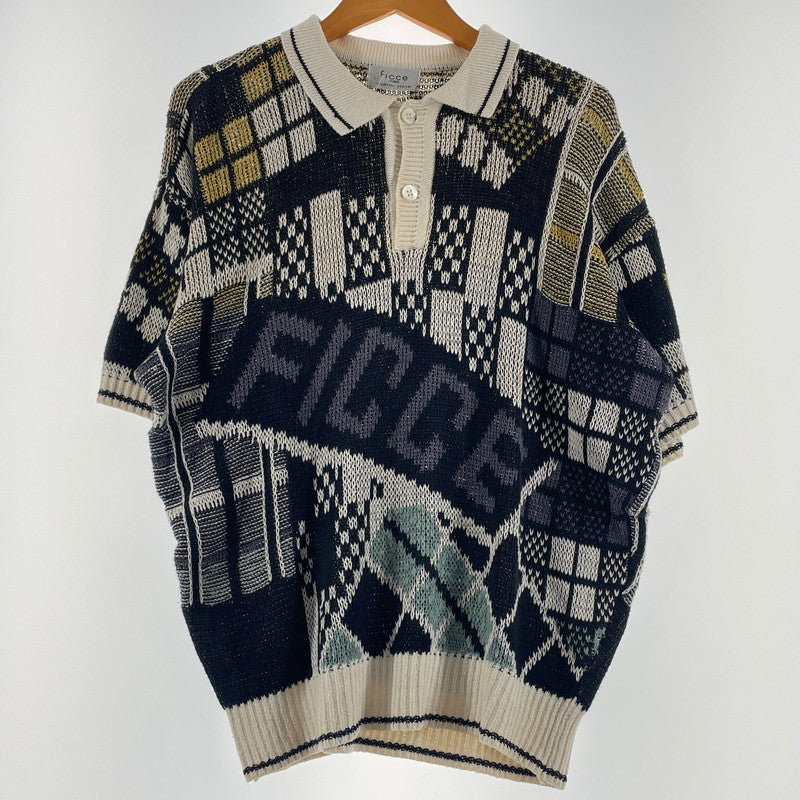【中古品】【メンズ】 FICCE YOSHIYUKI KONISHI フィッチェ ヨシユキコニシ 3D DESIGN S/S KNIT スリーディー デザイン ショートスリーブ ニット 半袖 トップス 147-260701-sa-06-tei サイズ：不明 カラー：総柄 万代Net店