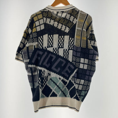 【中古品】【メンズ】 FICCE YOSHIYUKI KONISHI フィッチェ ヨシユキコニシ 3D DESIGN S/S KNIT スリーディー デザイン ショートスリーブ ニット 半袖 トップス 147-260701-sa-06-tei サイズ：不明 カラー：総柄 万代Net店
