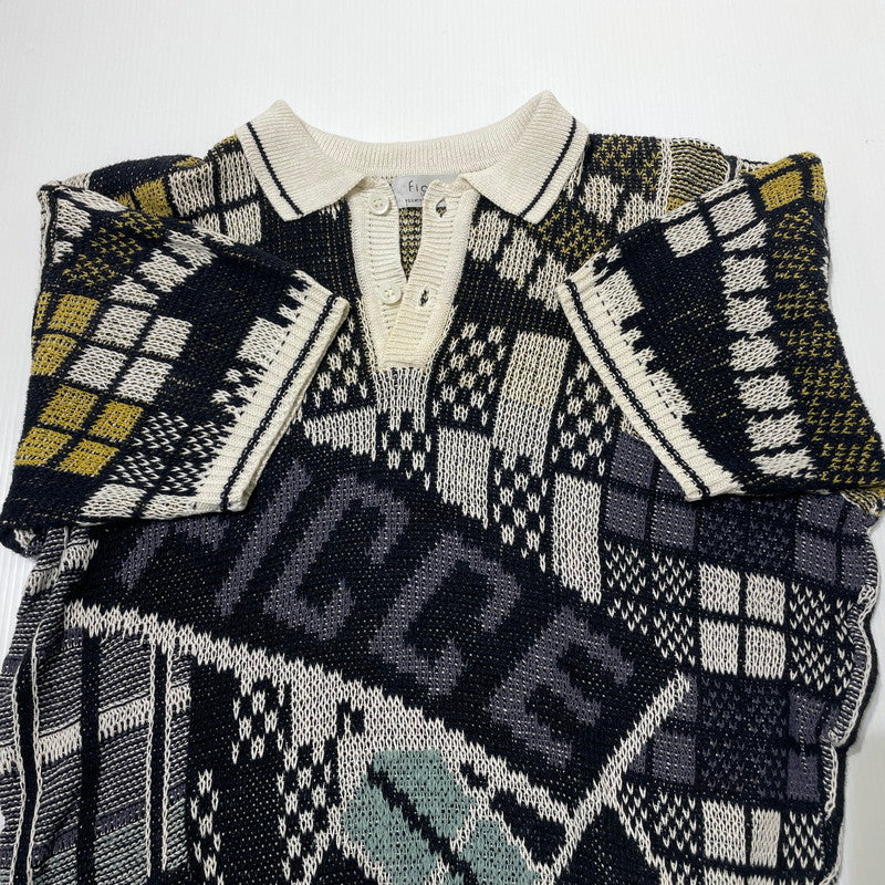 【中古品】【メンズ】 FICCE YOSHIYUKI KONISHI フィッチェ ヨシユキコニシ 3D DESIGN S/S KNIT スリーディー デザイン ショートスリーブ ニット 半袖 トップス 147-260701-sa-06-tei サイズ：不明 カラー：総柄 万代Net店
