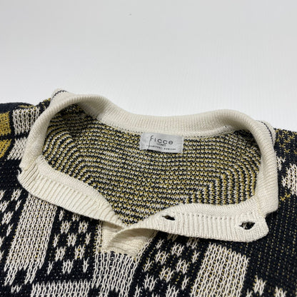 【中古品】【メンズ】 FICCE YOSHIYUKI KONISHI フィッチェ ヨシユキコニシ 3D DESIGN S/S KNIT スリーディー デザイン ショートスリーブ ニット 半袖 トップス 147-260701-sa-06-tei サイズ：不明 カラー：総柄 万代Net店