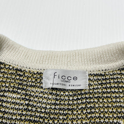 【中古品】【メンズ】 FICCE YOSHIYUKI KONISHI フィッチェ ヨシユキコニシ 3D DESIGN S/S KNIT スリーディー デザイン ショートスリーブ ニット 半袖 トップス 147-260701-sa-06-tei サイズ：不明 カラー：総柄 万代Net店