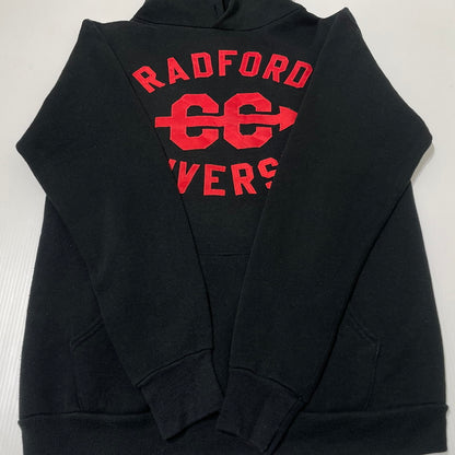 【中古品】【メンズ】 RUSSELL ATHLETIC ラッセル アスレチック 90's RADFORD UNIVERSITY HOODIE 90年代 ラドファード ユニバーシティ パーカー トップス プルーオーバー 145-260701-sa-04-tei サイズ：M カラー：ブラック 万代Net店
