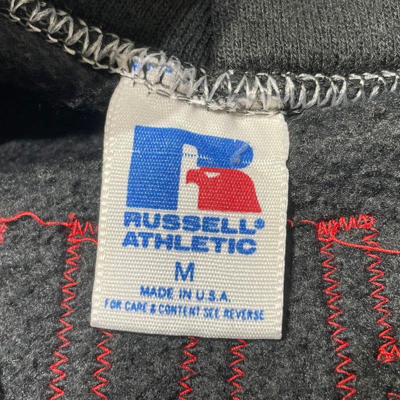 【中古品】【メンズ】 RUSSELL ATHLETIC ラッセル アスレチック 90's RADFORD UNIVERSITY HOODIE 90年代 ラドファード ユニバーシティ パーカー トップス プルーオーバー 145-260701-sa-04-tei サイズ：M カラー：ブラック 万代Net店