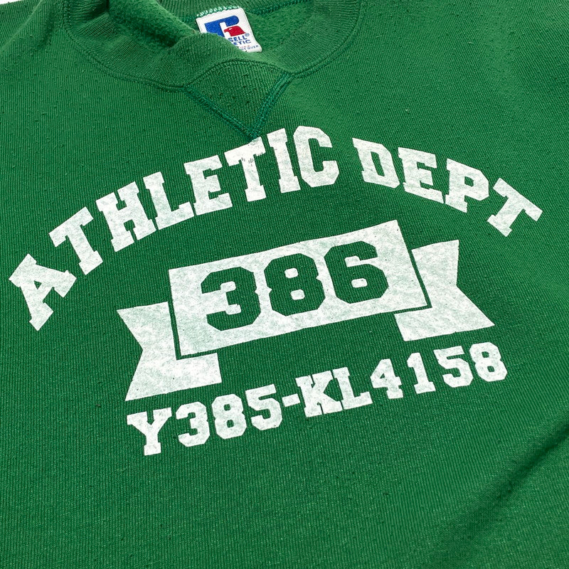 【現状渡し品】【メンズ】 RUSSELL ATHLETIC ラッセル アスレティック 90’s ATHLETIC DEPT SWEAT 90年代 アスレティック デパートメント スウェット 長袖 トップス トレーナー 145-260808-sa-06-tei サイズ：XL カラー：グリーン 万代Net店