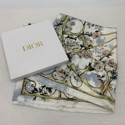 【中古品】【メンズ/レディース】 Christian Dior クリスチャン ディオール LARGE FORMAT SILK 31GRA090I613 ラージ シルク スカーフ アクセサリー 183-260709-ko-21-tei カラー：花柄 万代Net店