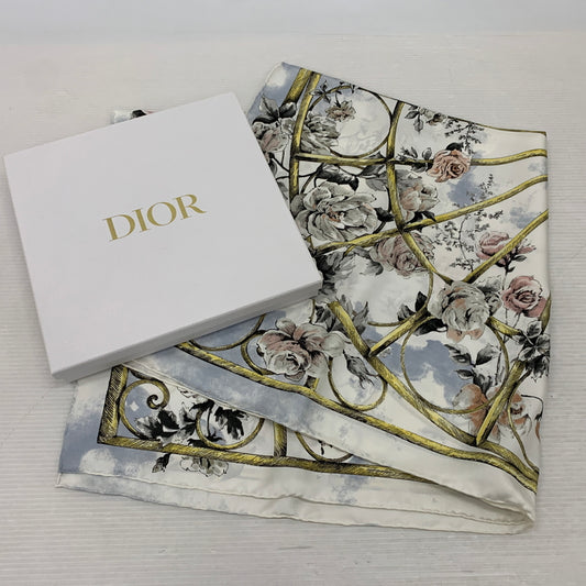 【中古品】【メンズ/レディース】 Christian Dior クリスチャン ディオール LARGE FORMAT SILK 31GRA090I613 ラージ シルク スカーフ アクセサリー 183-260709-ko-21-tei カラー：花柄 万代Net店