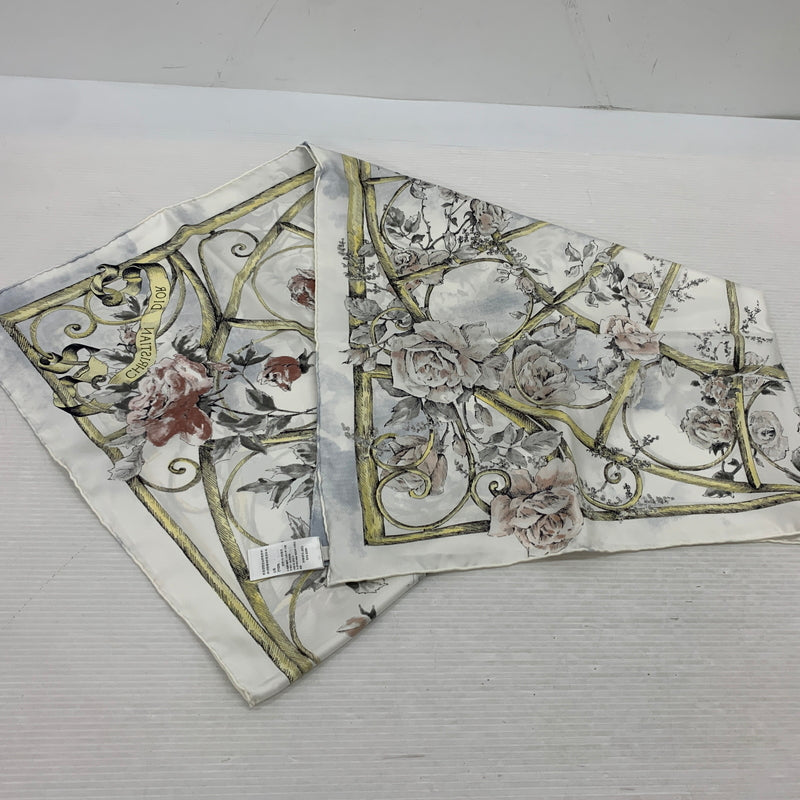 【中古品】【メンズ/レディース】 Christian Dior クリスチャン ディオール LARGE FORMAT SILK 31GRA090I613 ラージ シルク スカーフ アクセサリー 183-260709-ko-21-tei カラー：花柄 万代Net店