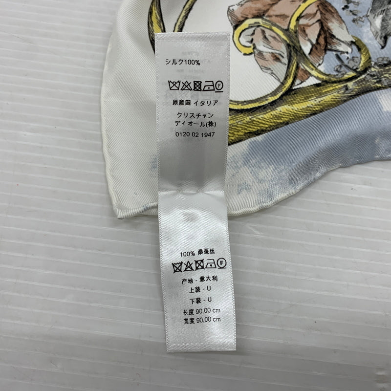 【中古品】【メンズ/レディース】 Christian Dior クリスチャン ディオール LARGE FORMAT SILK 31GRA090I613 ラージ シルク スカーフ アクセサリー 183-260709-ko-21-tei カラー：花柄 万代Net店