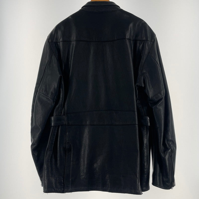 【中古品】【メンズ】 MOTO FIELD モト フィールド COWHIDE LEATHER RIDERS 牛革レザー ライダース ジャケット アウター 145-260701-sa-07-tei サイズ：LL カラー：ブラック 万代Net店