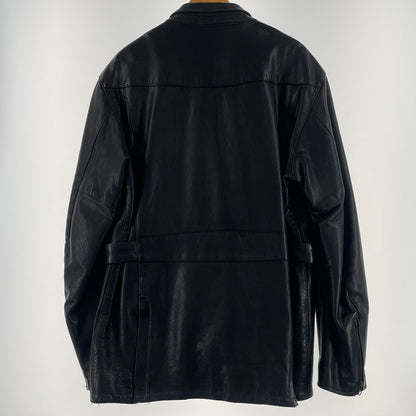 【中古品】【メンズ】 MOTO FIELD モト フィールド COWHIDE LEATHER RIDERS 牛革レザー ライダース ジャケット アウター 145-260701-sa-07-tei サイズ：LL カラー：ブラック 万代Net店