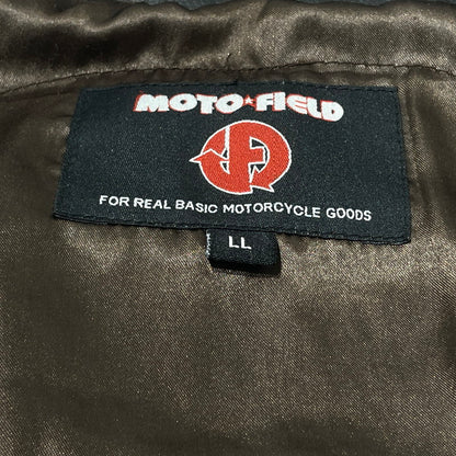 【中古品】【メンズ】 MOTO FIELD モト フィールド COWHIDE LEATHER RIDERS 牛革レザー ライダース ジャケット アウター 145-260701-sa-07-tei サイズ：LL カラー：ブラック 万代Net店