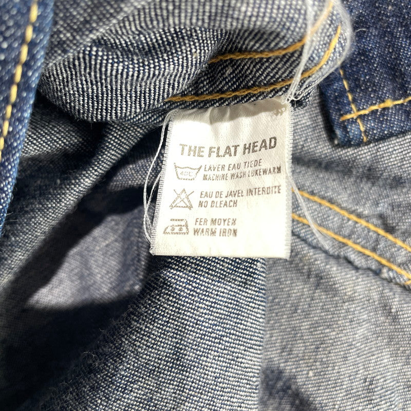【中古品】【メンズ】 THE FLAT HEAD ザフラットヘッド デニムウエスタンシャツ 145-260818-nm-66-tei サイズ：34 万代Net店