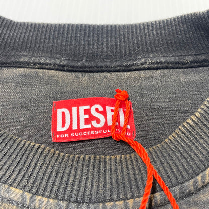 【中古品】【メンズ】 DIESEL D-KRIB ディーゼル ディー クリブ TRACK SWEAT - SHIRT トラック スウェット シャツ 長袖 トップス トレーナー 141-260701-sa-11-tei サイズ：L カラー：ブラウン 万代Net店
