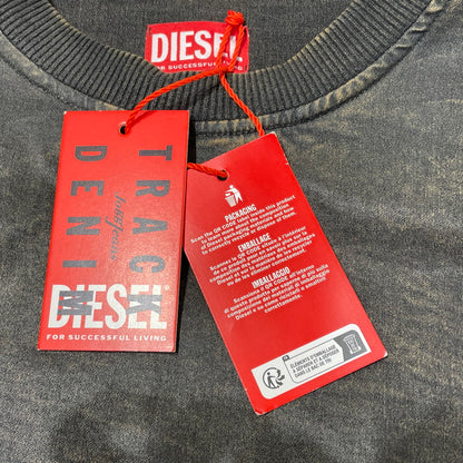 【中古品】【メンズ】 DIESEL D-KRIB ディーゼル ディー クリブ TRACK SWEAT - SHIRT トラック スウェット シャツ 長袖 トップス トレーナー 141-260701-sa-11-tei サイズ：L カラー：ブラウン 万代Net店
