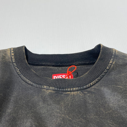【中古品】【メンズ】 DIESEL D-KRIB ディーゼル ディー クリブ TRACK SWEAT - SHIRT トラック スウェット シャツ 長袖 トップス トレーナー 141-260701-sa-11-tei サイズ：L カラー：ブラウン 万代Net店