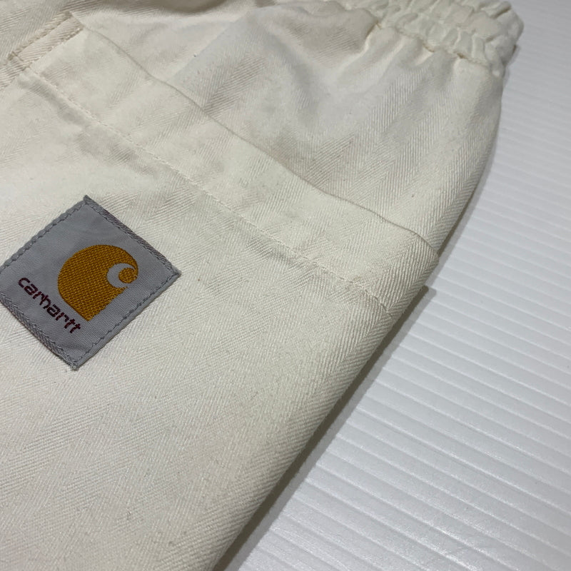 【現状渡し品】【メンズ】 Carhartt WIP カーハート ワークインプログレス RAINER SHORT I033133 レイナー ショーツ ボトムス ハーフパンツ ヘリンボーン 156-260701-ko-06-tei サイズ：M カラー：ホワイト 万代Net店