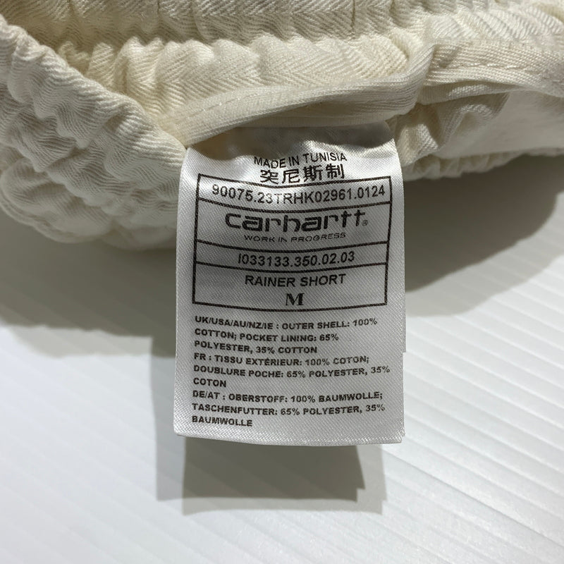 【現状渡し品】【メンズ】 Carhartt WIP カーハート ワークインプログレス RAINER SHORT I033133 レイナー ショーツ ボトムス ハーフパンツ ヘリンボーン 156-260701-ko-06-tei サイズ：M カラー：ホワイト 万代Net店