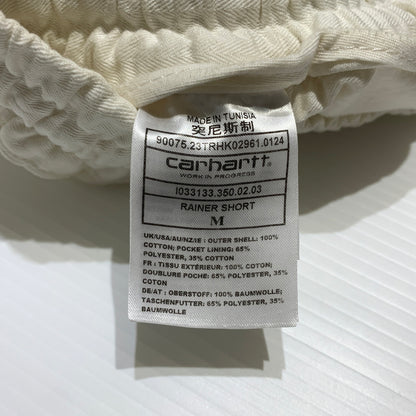 【現状渡し品】【メンズ】 Carhartt WIP カーハート ワークインプログレス RAINER SHORT I033133 レイナー ショーツ ボトムス ハーフパンツ ヘリンボーン 156-260701-ko-06-tei サイズ：M カラー：ホワイト 万代Net店
