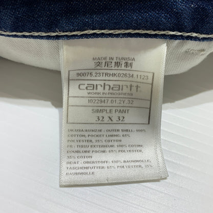 【中古品】【メンズ】 Carhartt WIP カーハート ワークインプログレス SIMPLE PANT I022947 シンプル パンツ ボトムス ワーク デニムパンツ 156-260701-ko-05-tei サイズ：32 カラー：インディゴ 万代Net店