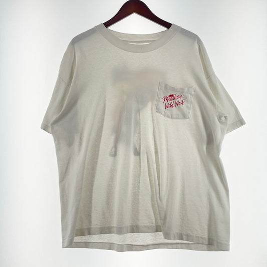 【現状渡し品】【メンズ】 UNKNOWN ユーズド MARLBORO COWBOY TEE マルボロ カウボーイ Ｔシャツ 半袖 トップス 145-260701-sa-25-tei サイズ：不明 カラー：ホワイト 万代Net店
