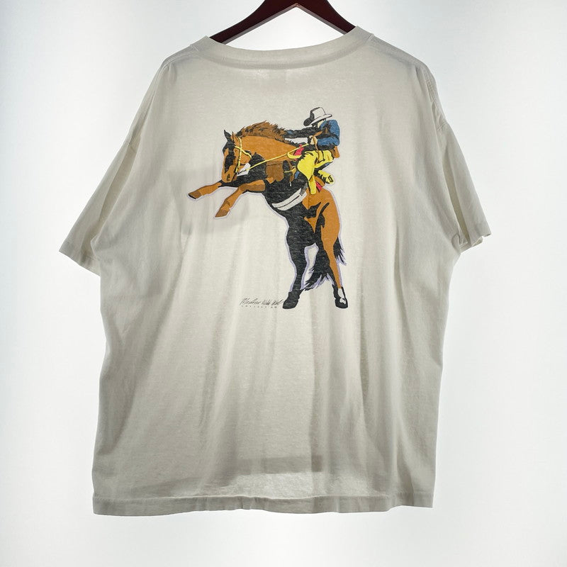【現状渡し品】【メンズ】 UNKNOWN ユーズド MARLBORO COWBOY TEE マルボロ カウボーイ Ｔシャツ 半袖 トップス 145-260701-sa-25-tei サイズ：不明 カラー：ホワイト 万代Net店