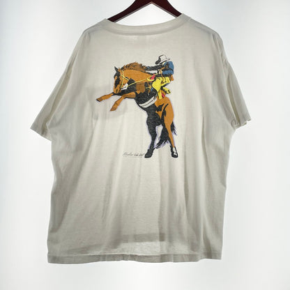 【現状渡し品】【メンズ】 UNKNOWN ユーズド MARLBORO COWBOY TEE マルボロ カウボーイ Ｔシャツ 半袖 トップス 145-260701-sa-25-tei サイズ：不明 カラー：ホワイト 万代Net店