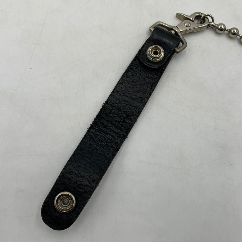 【現状渡し品】【メンズ】 CREAM SODA クリームソーダ BALL CHAIN LEATHER WALLET ボールチェーン レザーウォレット 長財布 バイカーウォレット スカルボタン付き 200-260709-ko-23-tei サイズ：本体のみ カラー：ブラック 万代Net店