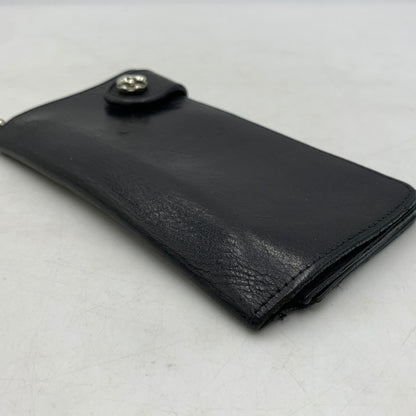 【現状渡し品】【メンズ】 CREAM SODA クリームソーダ BALL CHAIN LEATHER WALLET ボールチェーン レザーウォレット 長財布 バイカーウォレット スカルボタン付き 200-260709-ko-23-tei サイズ：本体のみ カラー：ブラック 万代Net店