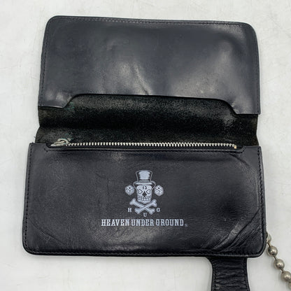 【現状渡し品】【メンズ】 CREAM SODA クリームソーダ BALL CHAIN LEATHER WALLET ボールチェーン レザーウォレット 長財布 バイカーウォレット スカルボタン付き 200-260709-ko-23-tei サイズ：本体のみ カラー：ブラック 万代Net店