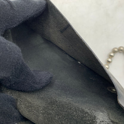 【現状渡し品】【メンズ】 CREAM SODA クリームソーダ BALL CHAIN LEATHER WALLET ボールチェーン レザーウォレット 長財布 バイカーウォレット スカルボタン付き 200-260709-ko-23-tei サイズ：本体のみ カラー：ブラック 万代Net店