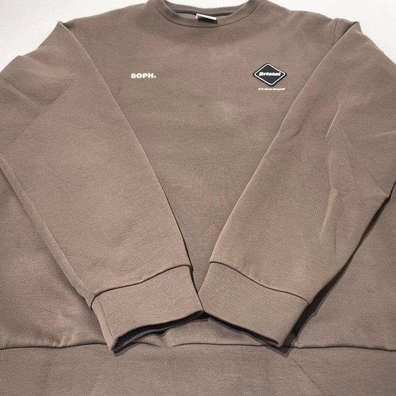 【中古品】【メンズ】 F.C.R.B エフシーアールビー TECH SWEAT CREWNECK TOP FCRB-252074 テック スウェット クルーネック トップ 長袖 トップス トレーナー 142-260701-sa-19-tei サイズ：L カラー：ブラウン 万代Net店