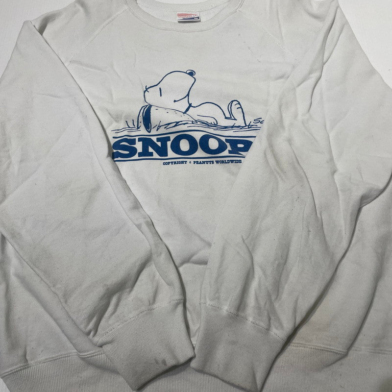 【現状渡し品】【メンズ】 STANDARD CALIFORNIA スタンダード カルフォルニア× SNOOPY スヌーピー 別注コラボ SD COZY MONDAY CREW SWEAT コーギー マンディー クルー スウェット 長袖 トップス トレーナー 140-260701-sa-18-tei サイズ：XL カラー：ホワイト 万代Net店