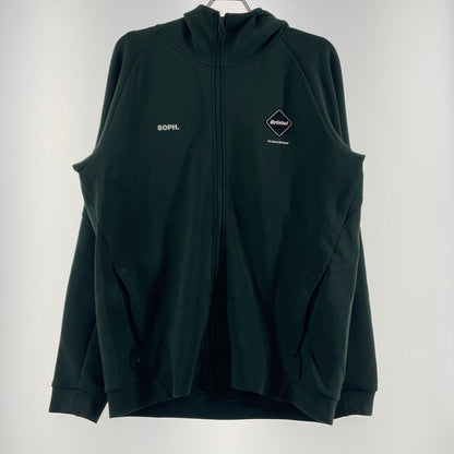 【中古品】【メンズ】 FCRB エフシーアールビー VENTILATION TRAINING HOODIE FCRB-250038 ベンチレーション トレーニング フーディ トップス ジップ パーカー 142-260701-sa-20-tei サイズ：L カラー：グリーン 万代Net店