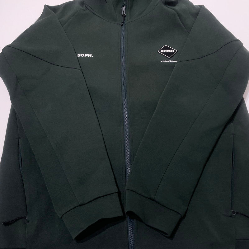 【中古品】【メンズ】 FCRB エフシーアールビー VENTILATION TRAINING HOODIE FCRB-250038 ベンチレーション トレーニング フーディ トップス ジップ パーカー 142-260701-sa-20-tei サイズ：L カラー：グリーン 万代Net店