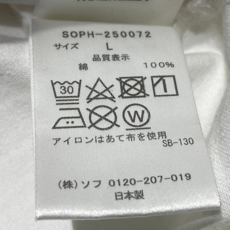 【現状渡し品】【メンズ】 SOPHNET. ソフネット SOPH-250072 SIMON TAYLOR: FLOWER TEE サイモン テイラー フラワー Ｔシャツ 半袖 トップス 140-260701-sa-22-tei サイズ：L カラー：ホワイト 万代Net店