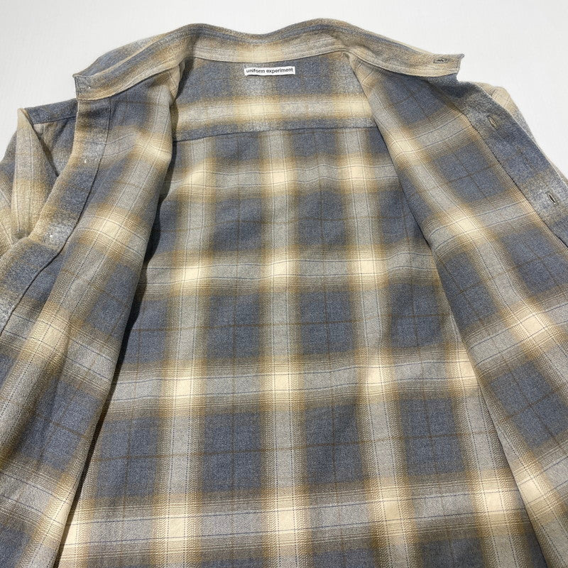 【中古品】【メンズ】 UNIFORM EXPERIMENT ユニフォーム エクスぺリメント FADE SHIRT UE-252059 フェイド シャツ 長袖 トップス 142-260701-sa-14-tei サイズ：3 カラー：ブラウン 万代Net店