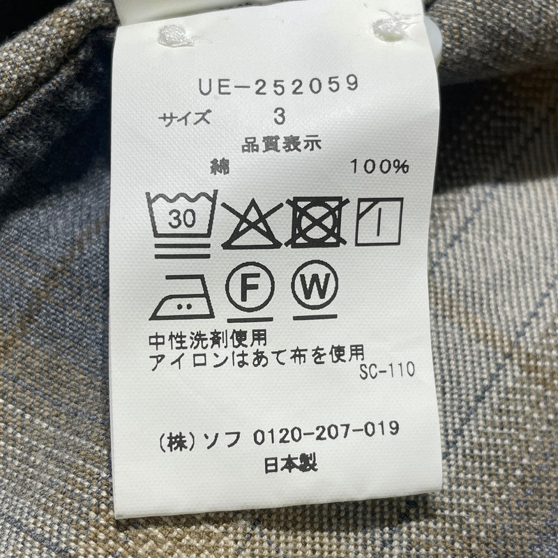 【中古品】【メンズ】 UNIFORM EXPERIMENT ユニフォーム エクスぺリメント FADE SHIRT UE-252059 フェイド シャツ 長袖 トップス 142-260701-sa-14-tei サイズ：3 カラー：ブラウン 万代Net店