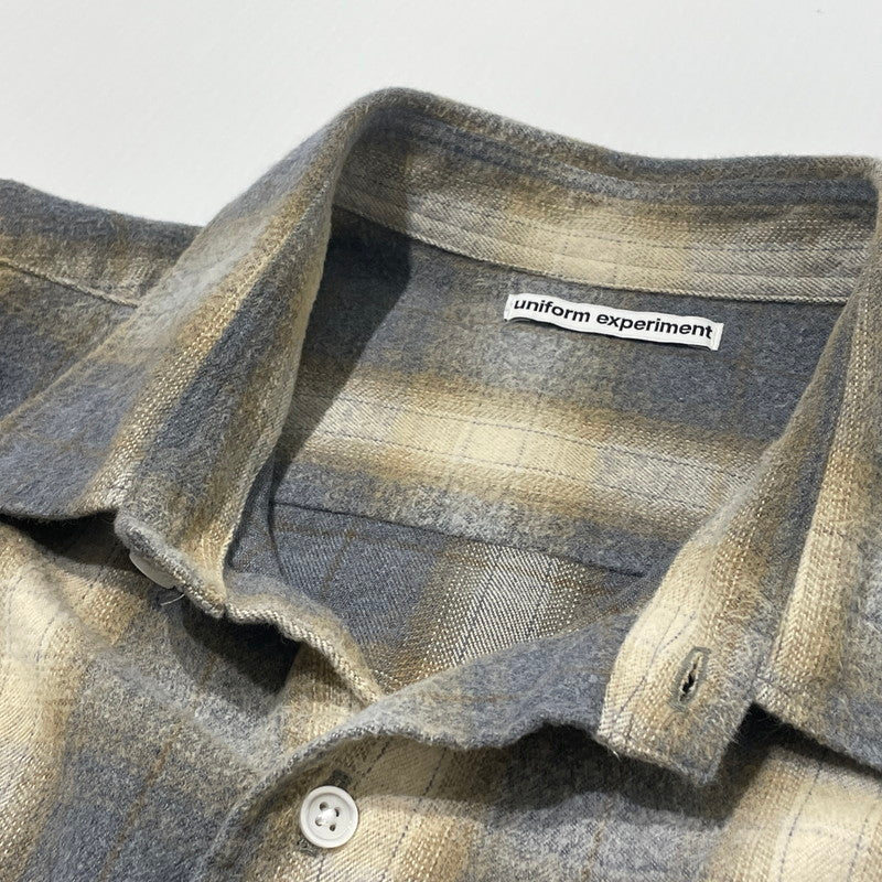 【中古品】【メンズ】 UNIFORM EXPERIMENT ユニフォーム エクスぺリメント FADE SHIRT UE-252059 フェイド シャツ 長袖 トップス 142-260701-sa-14-tei サイズ：3 カラー：ブラウン 万代Net店