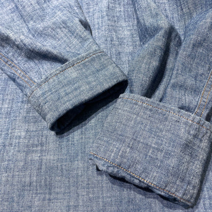 【中古品】【メンズ】 NEEDLES ニードルス OT211 WORK SHIRT COTTON CHAMBRAY ワーク シャツ コットン シャンプブレー 長袖 トップス 140-260701-sa-02-tei サイズ：M カラー：インディゴ 万代Net店