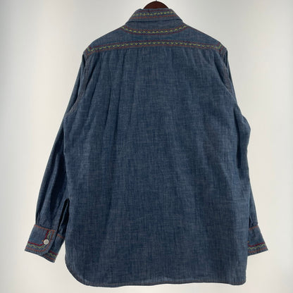 【中古品】【メンズ】 NEEDLES ニードルス OT211 WORK SHIRT COTTON CHAMBRAY ワーク シャツ コットン シャンプブレー 長袖 トップス 140-260701-sa-02-tei サイズ：M カラー：インディゴ 万代Net店