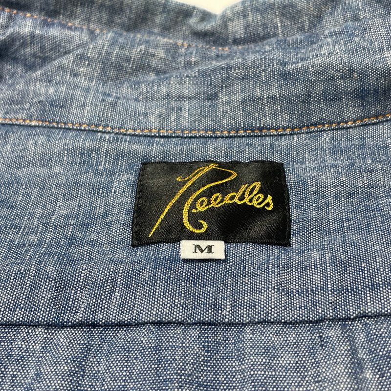 【中古品】【メンズ】 NEEDLES ニードルス OT211 WORK SHIRT COTTON CHAMBRAY ワーク シャツ コットン シャンプブレー 長袖 トップス 140-260701-sa-02-tei サイズ：M カラー：インディゴ 万代Net店