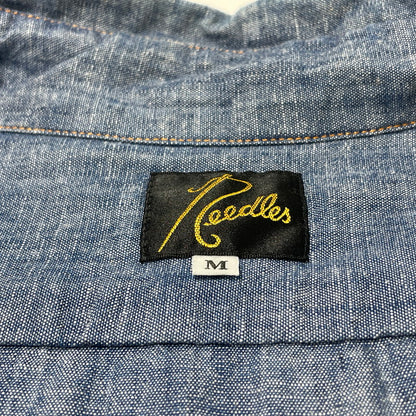 【中古品】【メンズ】 NEEDLES ニードルス OT211 WORK SHIRT COTTON CHAMBRAY ワーク シャツ コットン シャンプブレー 長袖 トップス 140-260701-sa-02-tei サイズ：M カラー：インディゴ 万代Net店