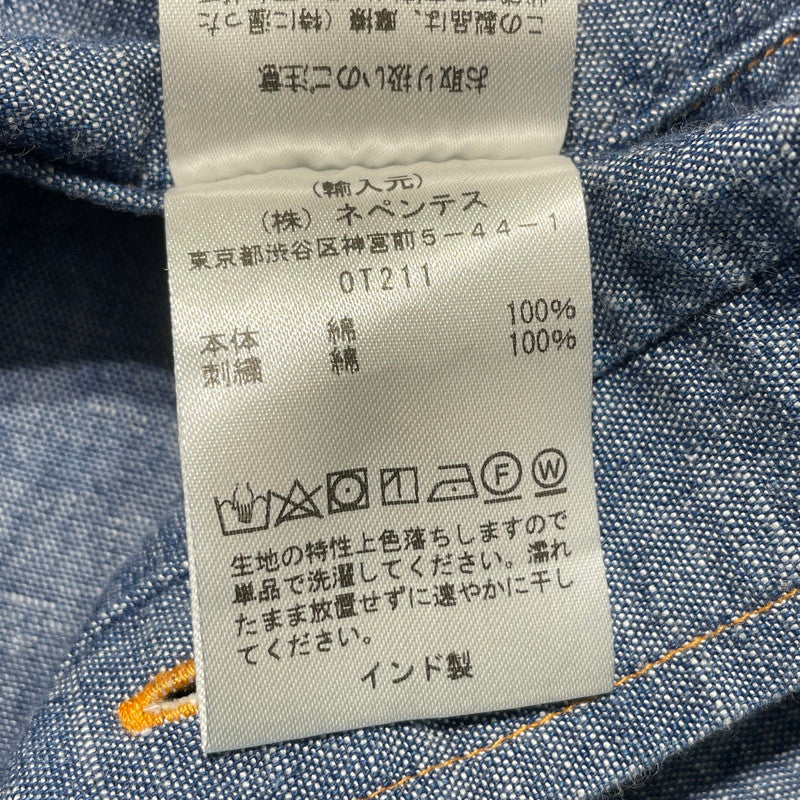【中古品】【メンズ】 NEEDLES ニードルス OT211 WORK SHIRT COTTON CHAMBRAY ワーク シャツ コットン シャンプブレー 長袖 トップス 140-260701-sa-02-tei サイズ：M カラー：インディゴ 万代Net店