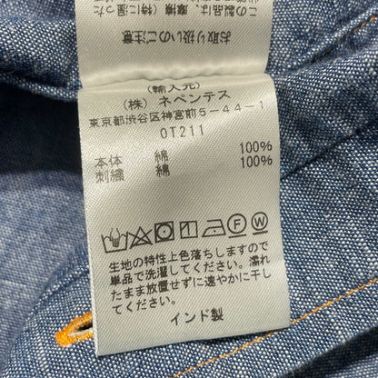 【中古品】【メンズ】 NEEDLES ニードルス OT211 WORK SHIRT COTTON CHAMBRAY ワーク シャツ コットン シャンプブレー 長袖 トップス 140-260701-sa-02-tei サイズ：M カラー：インディゴ 万代Net店